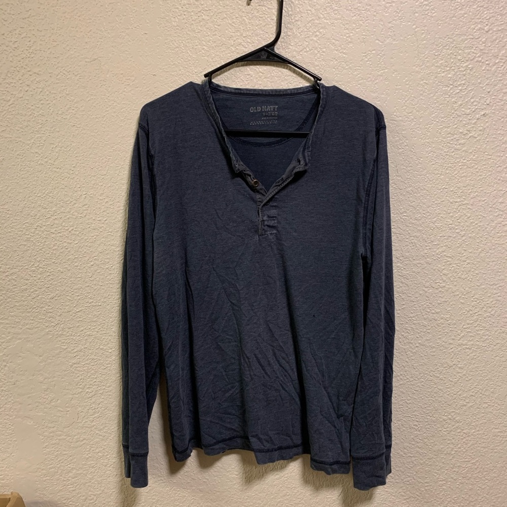 Navy blue half button long sleeve